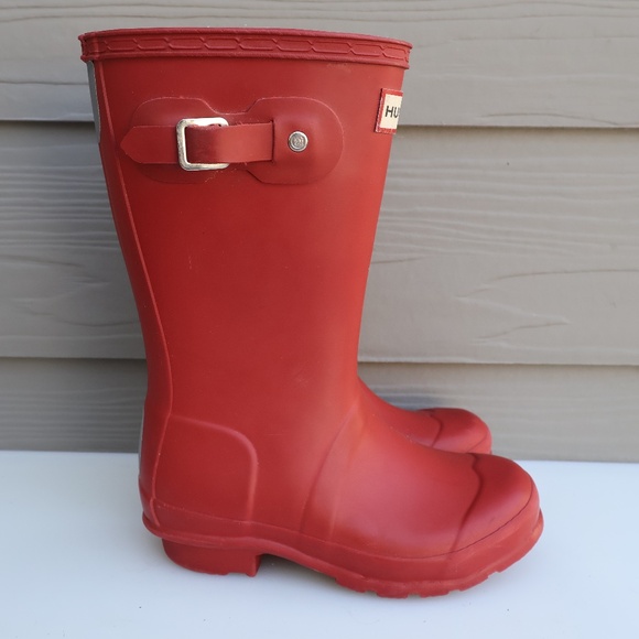 Hunter Original Kids Red Rain Boots Size 13 Waterproof - Picture 1 of 9